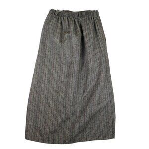 VINTAGE WOMEN'S ELASTIC WAIST BEIGE HERRINGBONE PENCIL SKIRT - ROBYN - SIZE 7-8